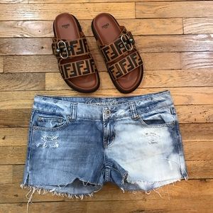 American Eagle Distressed Festival Shorts
